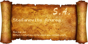Stefanovits Azurea névjegykártya
